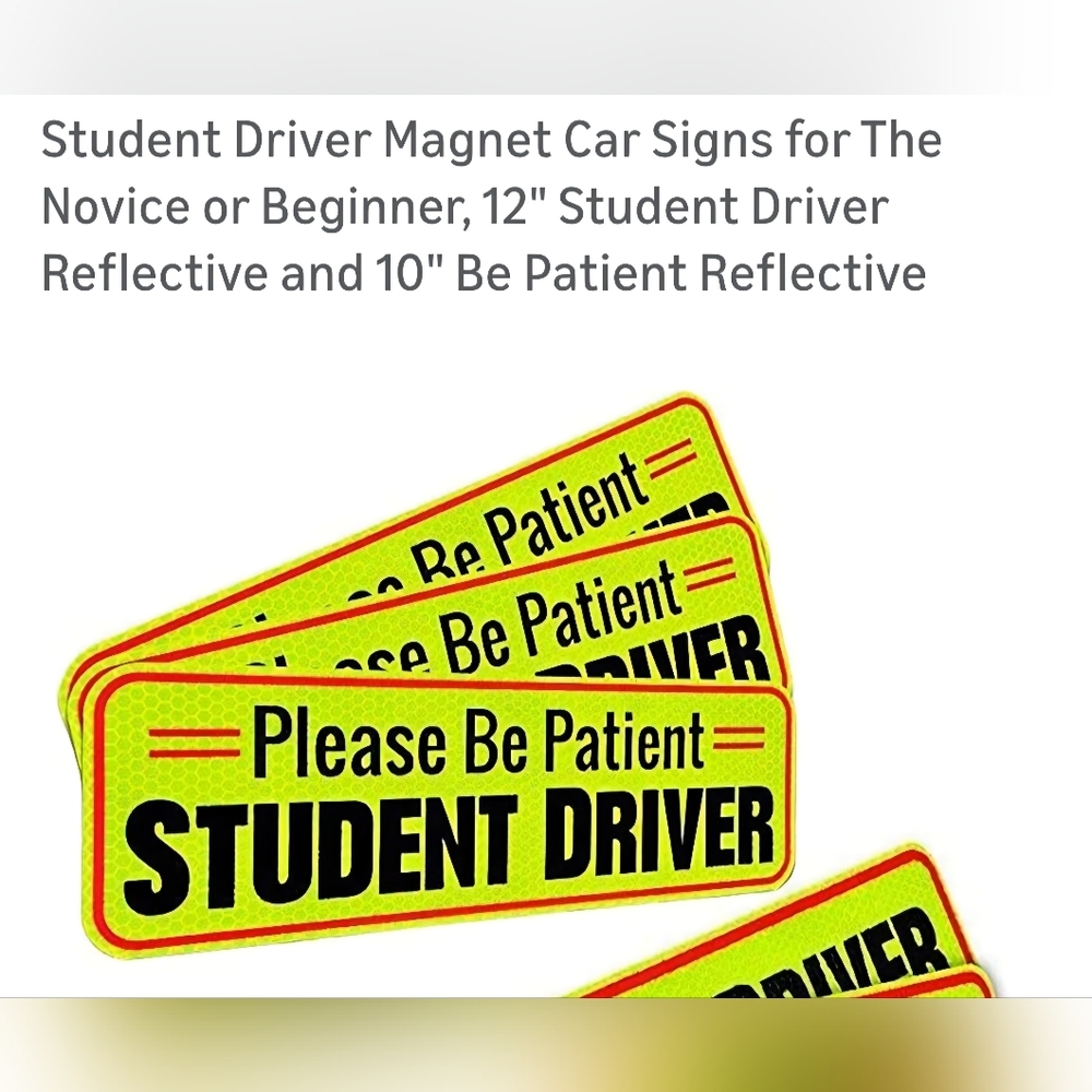 Student Driver Car Sign - Picture 4 of 4